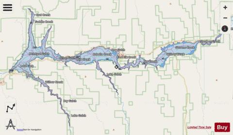 Blue Mesa Reservoir depth contour Map - i-Boating App - Streets