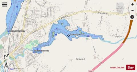Ashland Pond depth contour Map - i-Boating App - Streets
