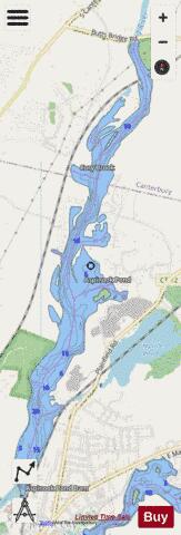 Aspinook Pond depth contour Map - i-Boating App - Streets