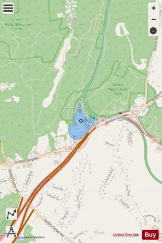 Bolton Notch Pond depth contour Map - i-Boating App - Streets