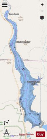 Colebrook River Reservoir depth contour Map - i-Boating App - Streets