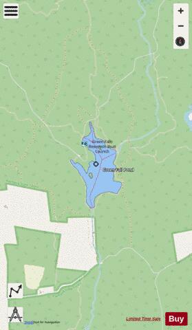 Green Falls Reservoir depth contour Map - i-Boating App - Streets