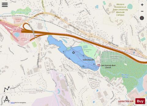 Lake Kenosia depth contour Map - i-Boating App - Streets