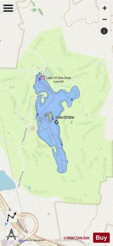 Lake Of Isles depth contour Map - i-Boating App - Streets