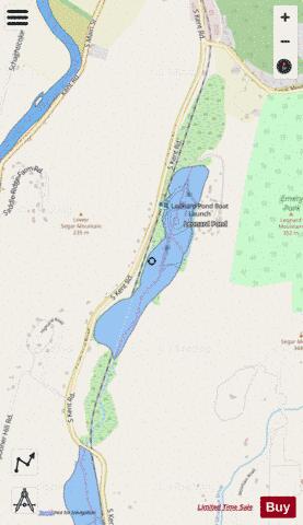Leonard Pond depth contour Map - i-Boating App - Streets