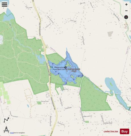 Messerschmidt Pond depth contour Map - i-Boating App - Streets