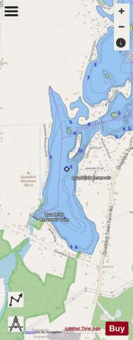 Quaddick Reservoir, Lower depth contour Map - i-Boating App - Streets