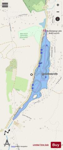 Quonnipaug Lake depth contour Map - i-Boating App - Streets