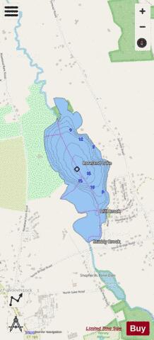 Roseland Lake depth contour Map - i-Boating App - Streets