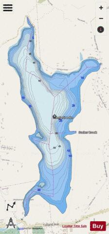 Shenipsit Lake depth contour Map - i-Boating App - Streets