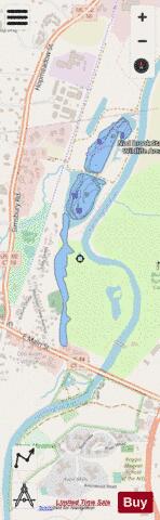 Twin Lakes South depth contour Map - i-Boating App - Streets