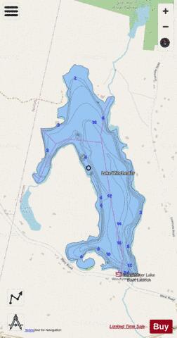 Winchester Lake depth contour Map - i-Boating App - Streets
