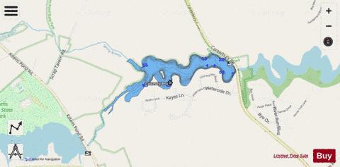 Coursey Pond depth contour Map - i-Boating App - Streets