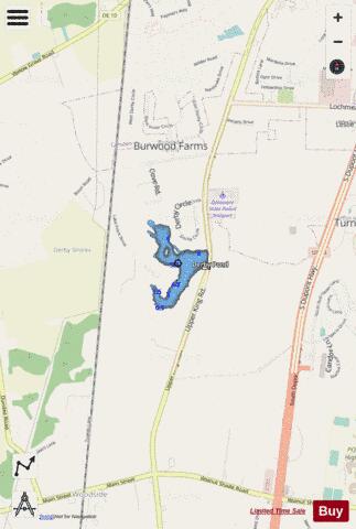 Derby Pond depth contour Map - i-Boating App - Streets