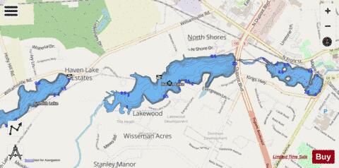 Haven Lake depth contour Map - i-Boating App - Streets