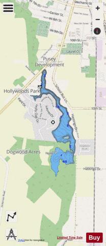 Horsey Pond depth contour Map - i-Boating App - Streets
