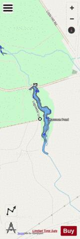 Raccoon Pond depth contour Map - i-Boating App - Streets