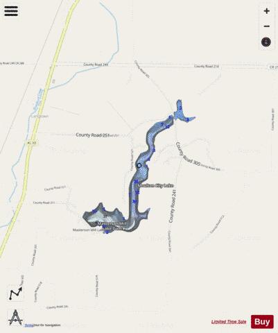 Moulton City Lake depth contour Map - i-Boating App - Streets