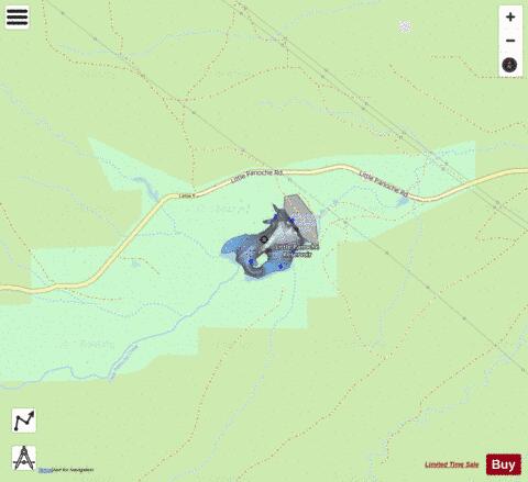 Little Panoche Reservoir depth contour Map - i-Boating App - Streets