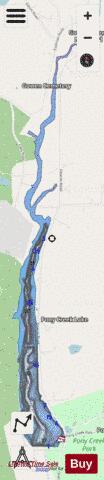 Pony Creek Lake depth contour Map - i-Boating App - Streets