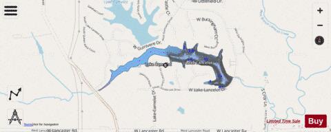 Lake Lancelot depth contour Map - i-Boating App - Streets