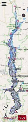 Brookville Lake depth contour Map - i-Boating App - Streets