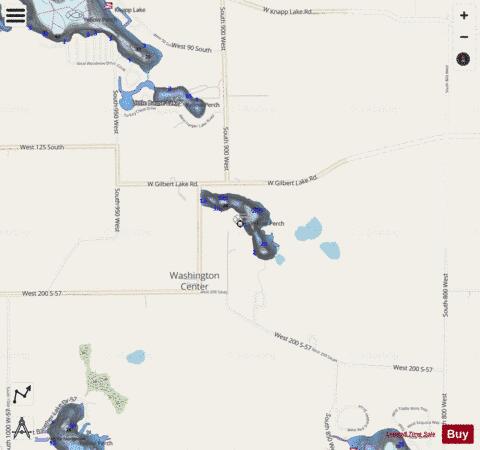 Gilbert Lake depth contour Map - i-Boating App - Streets