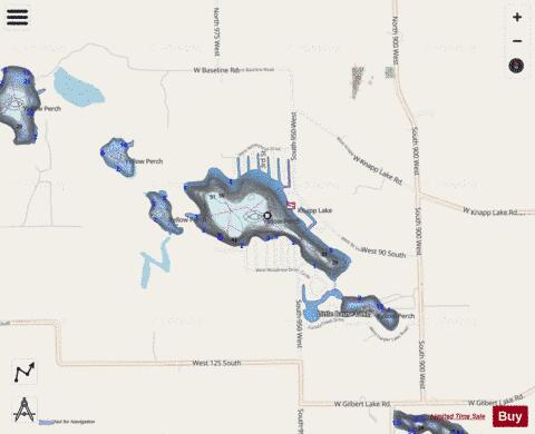 Knapp Lake depth contour Map - i-Boating App - Streets