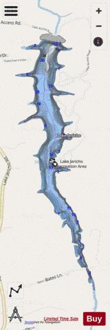 Lake Jericho depth contour Map - i-Boating App - Streets