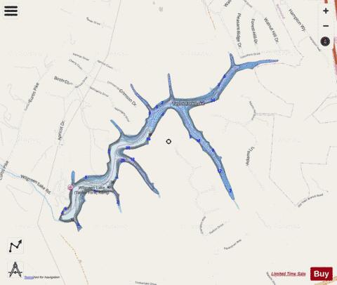 Taylor Fork Lake depth contour Map - i-Boating App - Streets