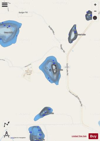 Greigs Lake depth contour Map - i-Boating App - Streets