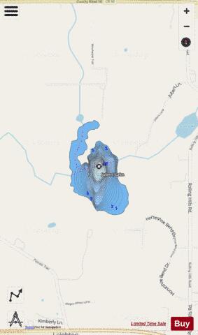 Jubert Lake depth contour Map - i-Boating App - Streets