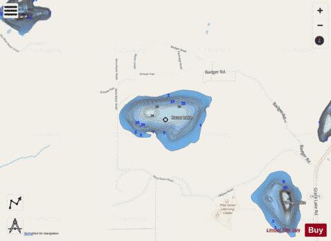 Razor Lake depth contour Map - i-Boating App - Streets