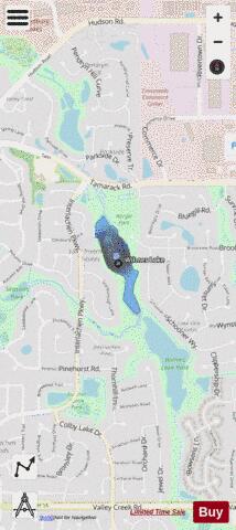Wilmes Lake depth contour Map - i-Boating App - Streets