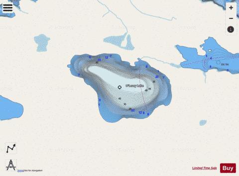 O Leary Lake depth contour Map - i-Boating App - Streets