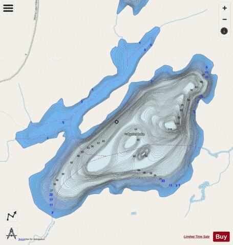 Oyster Lake depth contour Map - i-Boating App - Streets