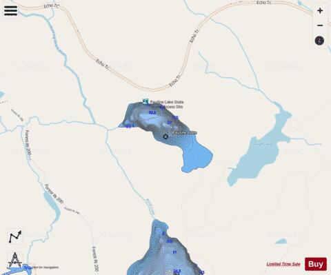 Pauline Lake depth contour Map - i-Boating App - Streets
