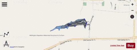 Lafayette A-21 Lake depth contour Map - i-Boating App - Streets