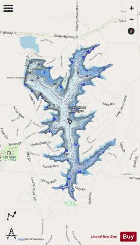Lake Nehai Tonayea depth contour Map - i-Boating App - Streets