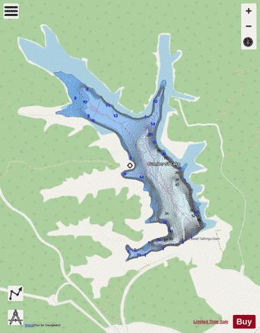 Number 51 Lake depth contour Map - i-Boating App - Streets