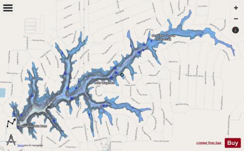 Lake Waynoka depth contour Map - i-Boating App - Streets