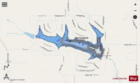 Caldwell Spring Lake depth contour Map - i-Boating App - Streets