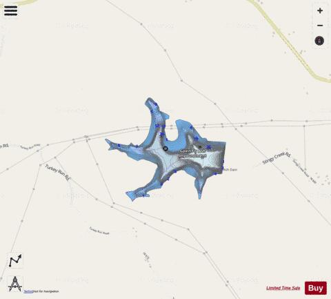 Gavin Fly Ash Impoundment depth contour Map - i-Boating App - Streets
