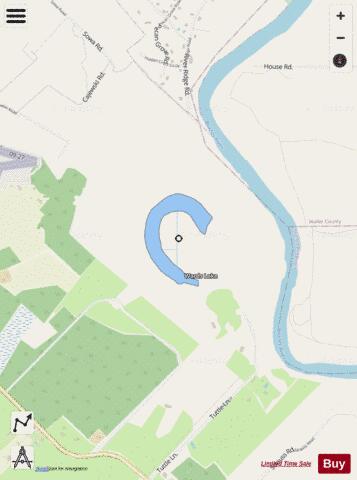 Wards Lake depth contour Map - i-Boating App - Streets