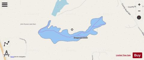 Evergreen Marsh depth contour Map - i-Boating App - Streets