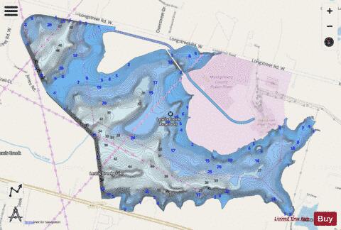 Lewis Creek Reservoir depth contour Map - i-Boating App - Streets