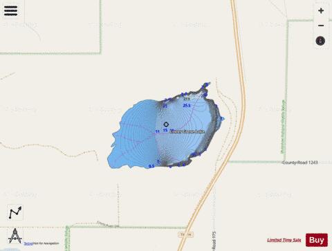 Lower Goose Lake depth contour Map - i-Boating App - Streets