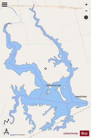 Natural Dam Lake depth contour Map - i-Boating App - Streets