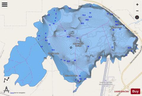 Lake Sulphur Springs depth contour Map - i-Boating App - Streets