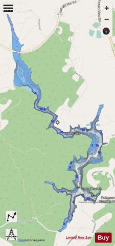 Abel Lake depth contour Map - i-Boating App - Streets